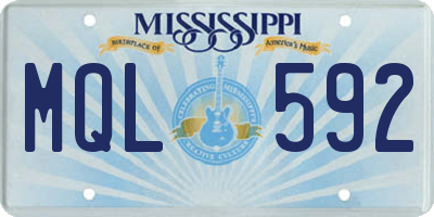 MS license plate MQL592