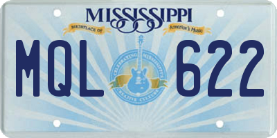 MS license plate MQL622