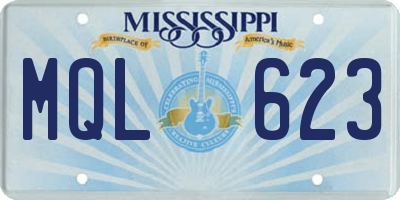 MS license plate MQL623