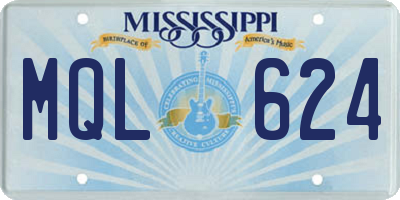 MS license plate MQL624