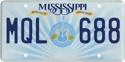 MS license plate MQL688