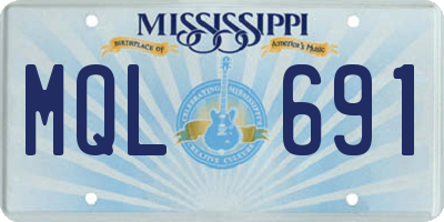 MS license plate MQL691