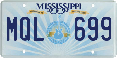 MS license plate MQL699