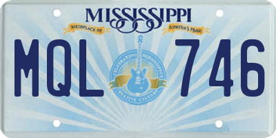 MS license plate MQL746