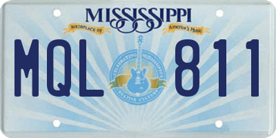 MS license plate MQL811