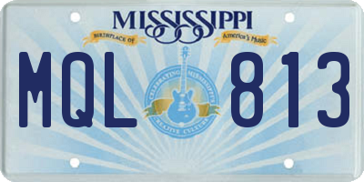 MS license plate MQL813