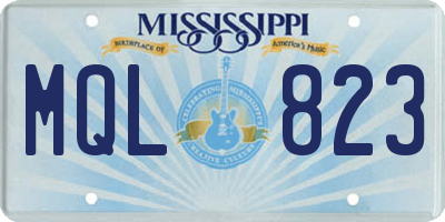 MS license plate MQL823
