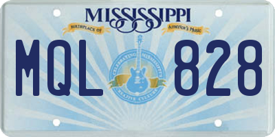 MS license plate MQL828