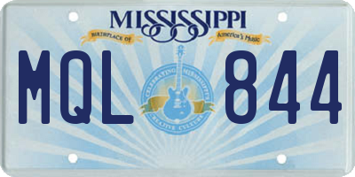 MS license plate MQL844