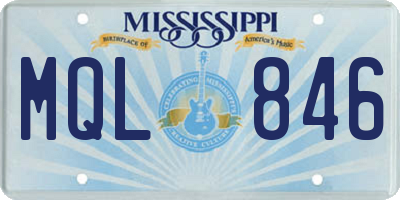 MS license plate MQL846