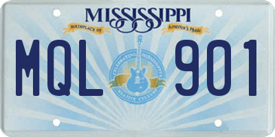 MS license plate MQL901