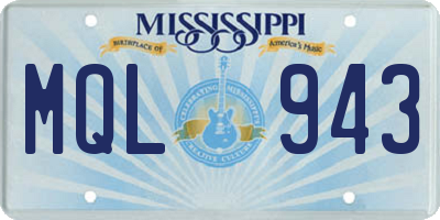 MS license plate MQL943