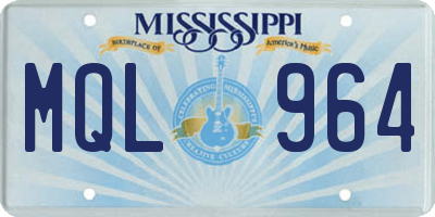 MS license plate MQL964