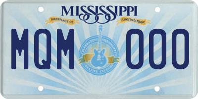 MS license plate MQM000
