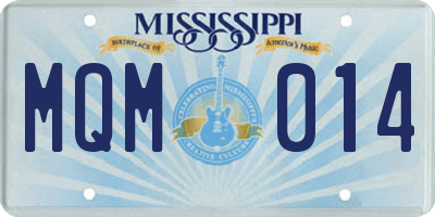 MS license plate MQM014