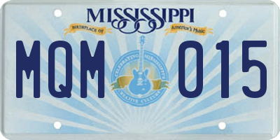 MS license plate MQM015