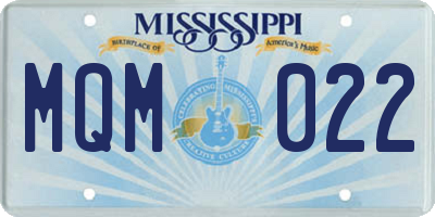 MS license plate MQM022