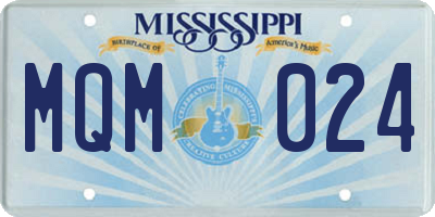 MS license plate MQM024
