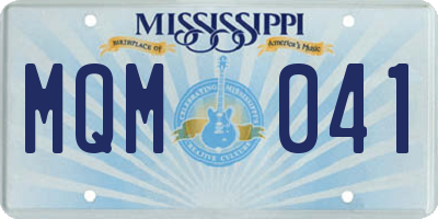MS license plate MQM041