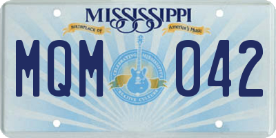 MS license plate MQM042