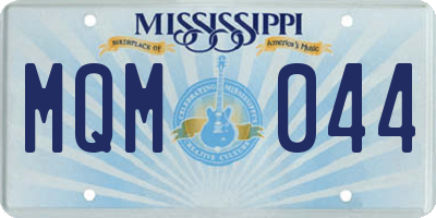MS license plate MQM044