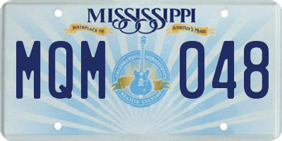 MS license plate MQM048