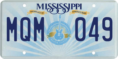 MS license plate MQM049