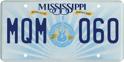 MS license plate MQM060