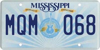 MS license plate MQM068