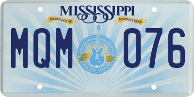 MS license plate MQM076