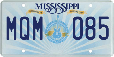 MS license plate MQM085