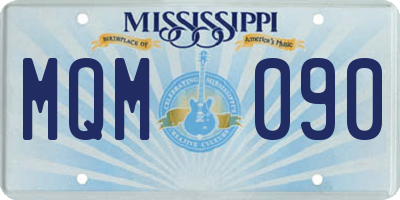 MS license plate MQM090