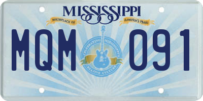MS license plate MQM091