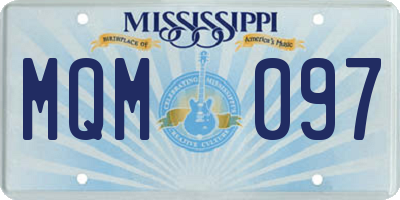 MS license plate MQM097