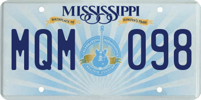 MS license plate MQM098