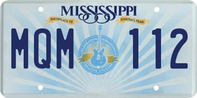 MS license plate MQM112