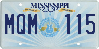 MS license plate MQM115