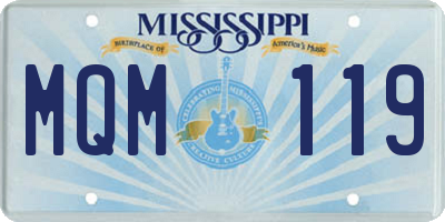 MS license plate MQM119