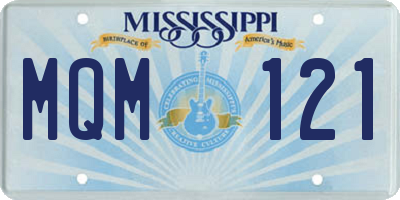 MS license plate MQM121