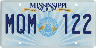 MS license plate MQM122