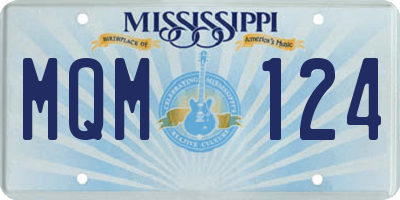 MS license plate MQM124