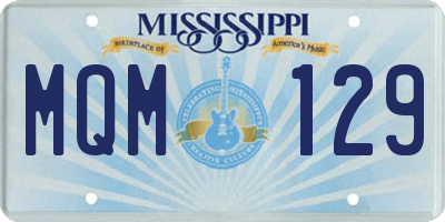MS license plate MQM129