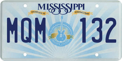 MS license plate MQM132