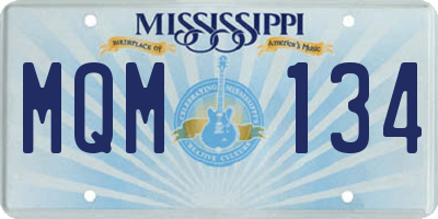 MS license plate MQM134