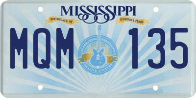 MS license plate MQM135