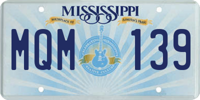 MS license plate MQM139