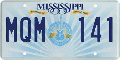 MS license plate MQM141