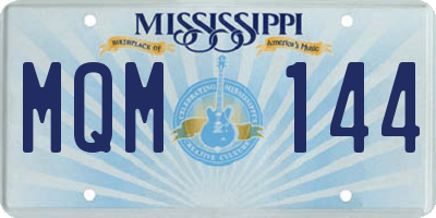 MS license plate MQM144
