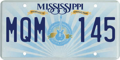 MS license plate MQM145