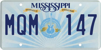 MS license plate MQM147